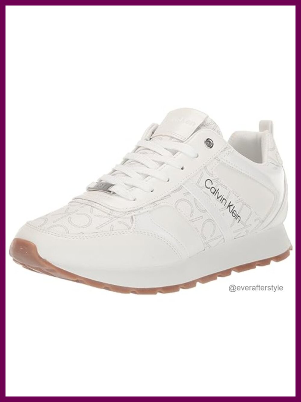 Calvin Klein Carlla Lace-Up Sneaker Cushioned Footbed Slip Resistant Everyday